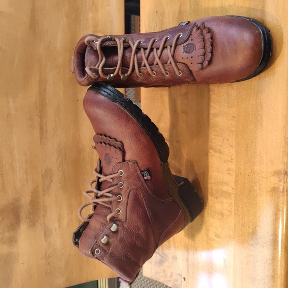 Justin Boots Shoes - Justin Roper Paddock boots western waterproof Kiltie lacer size8 L0919